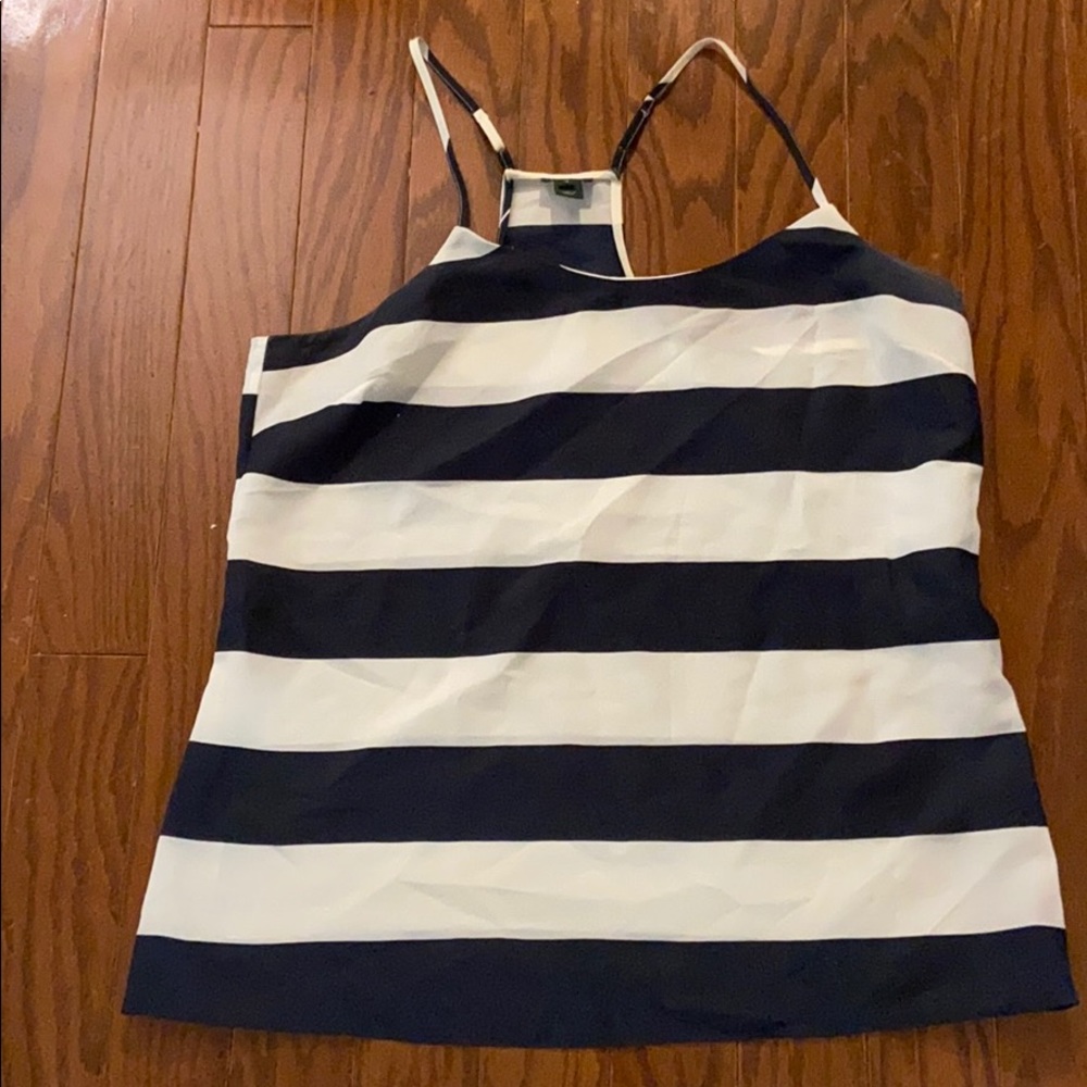 J crew stripe silk tank top